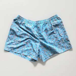 Columbia Board Shorts Womens Size XL Multicolor Geometric Aqua Grey Surfer Swim